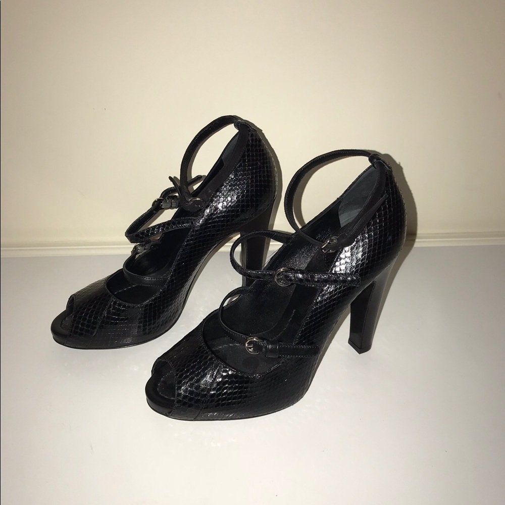 Dolce&Gabbana Snakeskin Python T-Strap Mary Jane - image 1